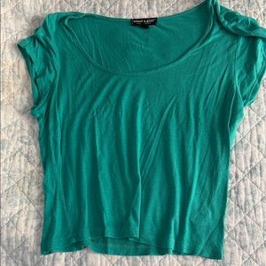 About A Girl Turquoise Short Sleeve Top